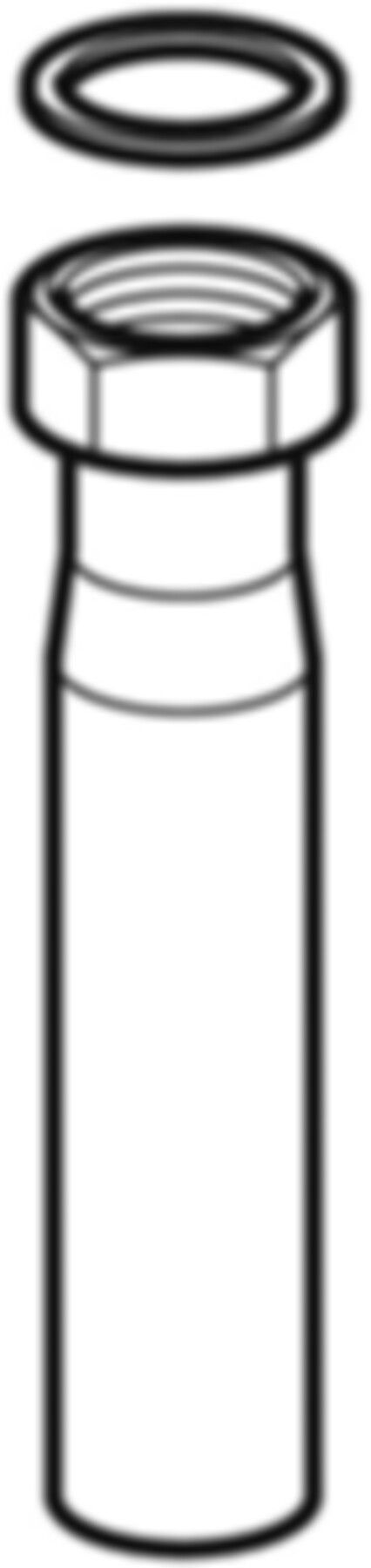 Geberit PE Anschlussstutzen für Sifon - Überwurfmutter; Dichtung