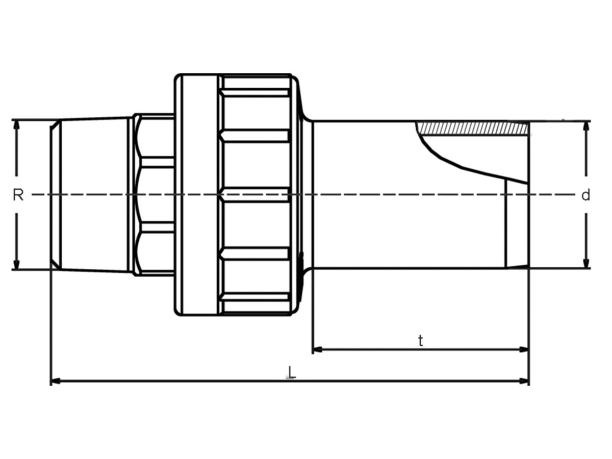 Universal-Übergangsadapter mit AG - ALIAXIS FRIALEN UAN d 20 mm 616604