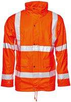 ELKA Jacke DRY ZONE VISIBLE, Gr. 2XL - Warnorange, Reflexstr. versteckte Kapuze