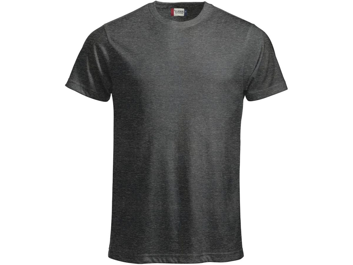 CLIQUE New Classic T-Shirt Gr. L - anthrazit meliert, 60% CO / 40% PES