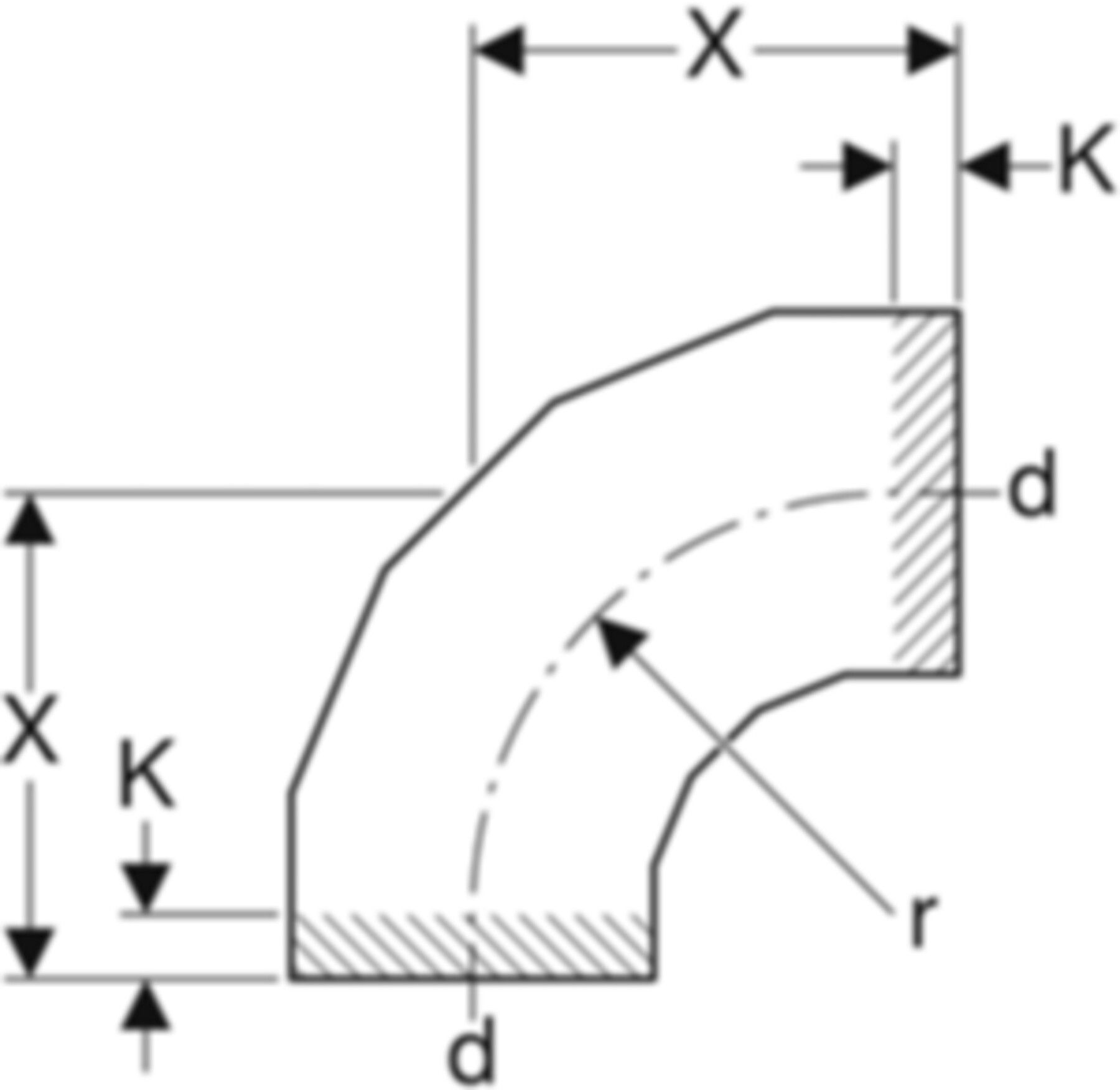 Geberit PE Segmentbogen 90°