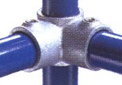 Kee-Klamps Eckverbindung - mit Durchgang