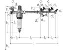 Verteilbatterie 11/2"-20-25-25 komplett - mit DRV/Filter/Passstück ohne Verschraub