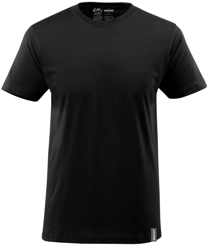 MASCOT® T-Shirt vollschwarz L - 60% Bio-Baumwolle/40% Recyceltes Poly