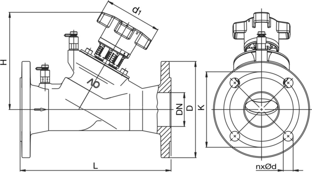 Oventrop Strangregulierventil VFC - Hydrocontrol GG 25