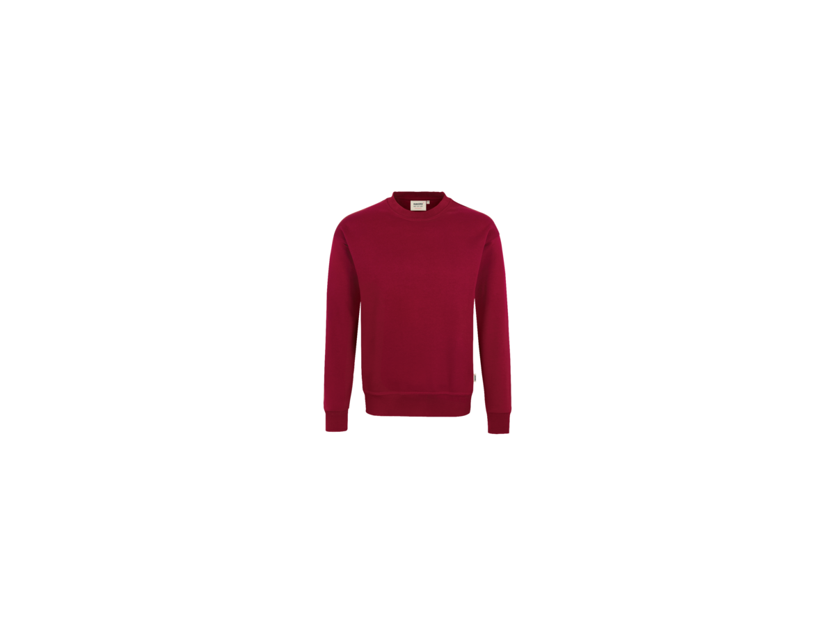 Sweatshirt Performance Gr. XS, weinrot - 50% Baumwolle, 50% Polyester, 300 g/m²