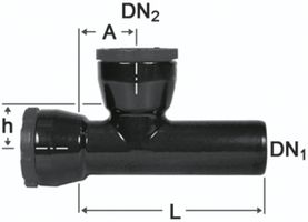 Schraubmuffen-T 2 Muffen/ 1 Spitzende - Fig. 2350