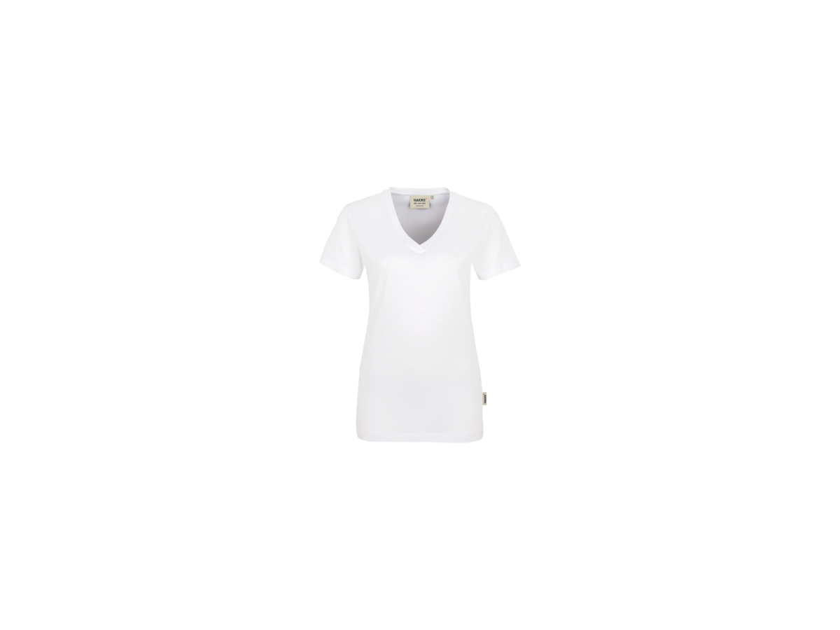 Damen-V-Shirt Classic Gr. L, weiss - 100% Baumwolle, 160 g/m²