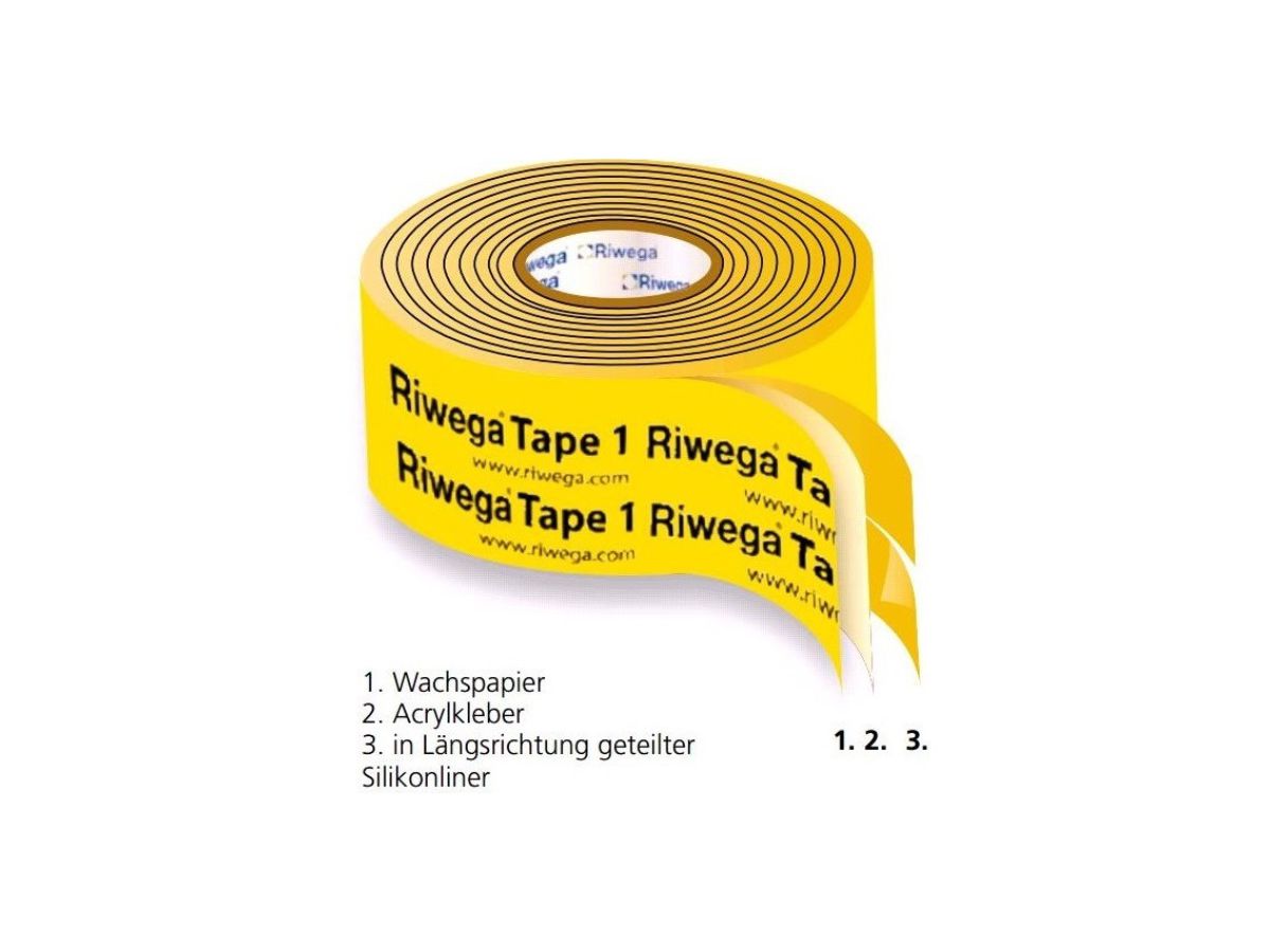 Riwega USB Tape 1 Pap X 60 mm Klebeband - Rol. à 25 m (10 Rol./Pack)