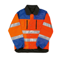 Warnschutz-Jacke leuchtorange/blau - PROFIWORK FEFLEX EN20471, Gr. M