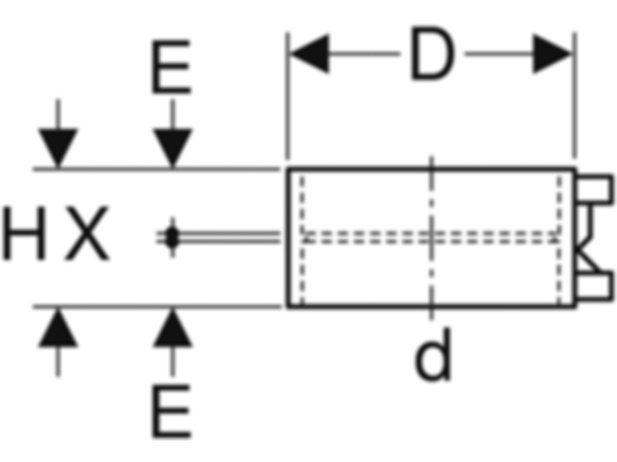 Geberit PE Elektromuffe mit Indikator