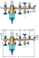 Standard-Verteilbatterie mit Redfil - ohne Anschlussverschraubungen 32