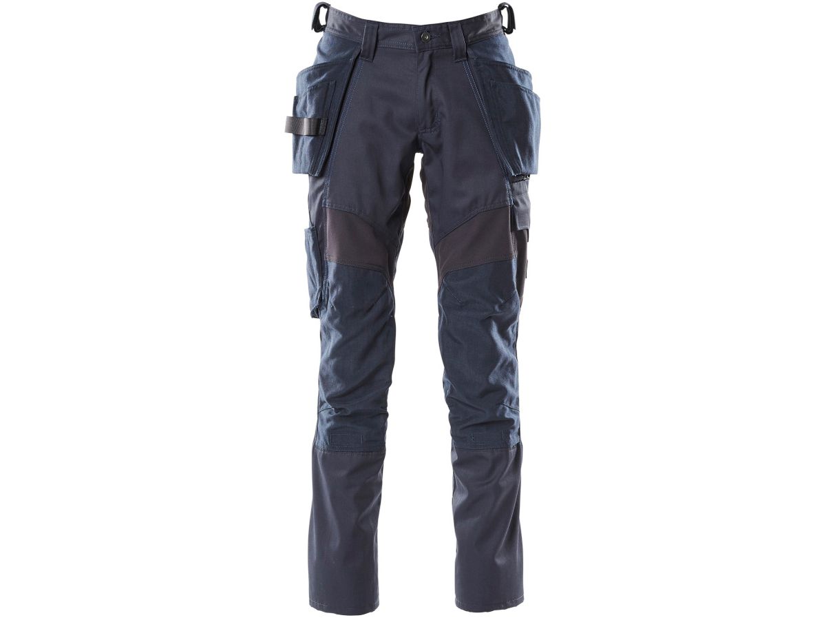 Hose mit Hängetaschen Gr. 90C56 - schwarzblau, Stretch-Einsätze