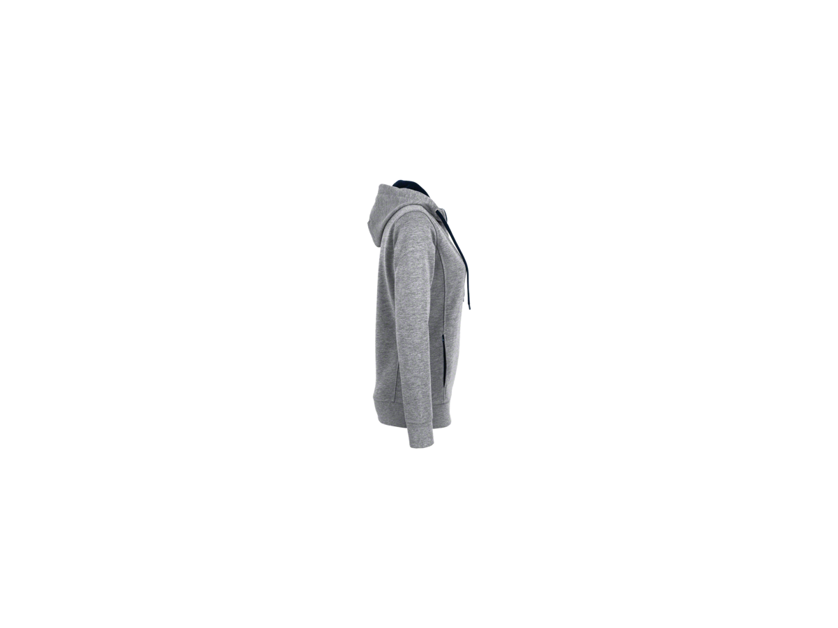 Damen-Kapuzenjacke Bonded XL - grau-meliert/tinte, 75% PES/25% CO