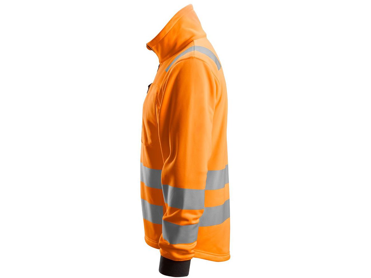 AllroundWork High-Vis FZ Jacke, Gr. XL - hi-vis-orange, 100% PES-fleece, 235 g/m²