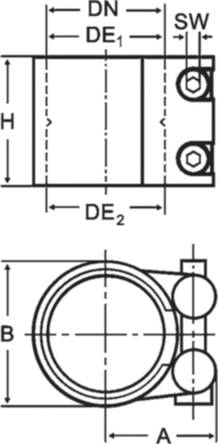 Von Roll Bride Gusseisen auf PE - mit Stützring