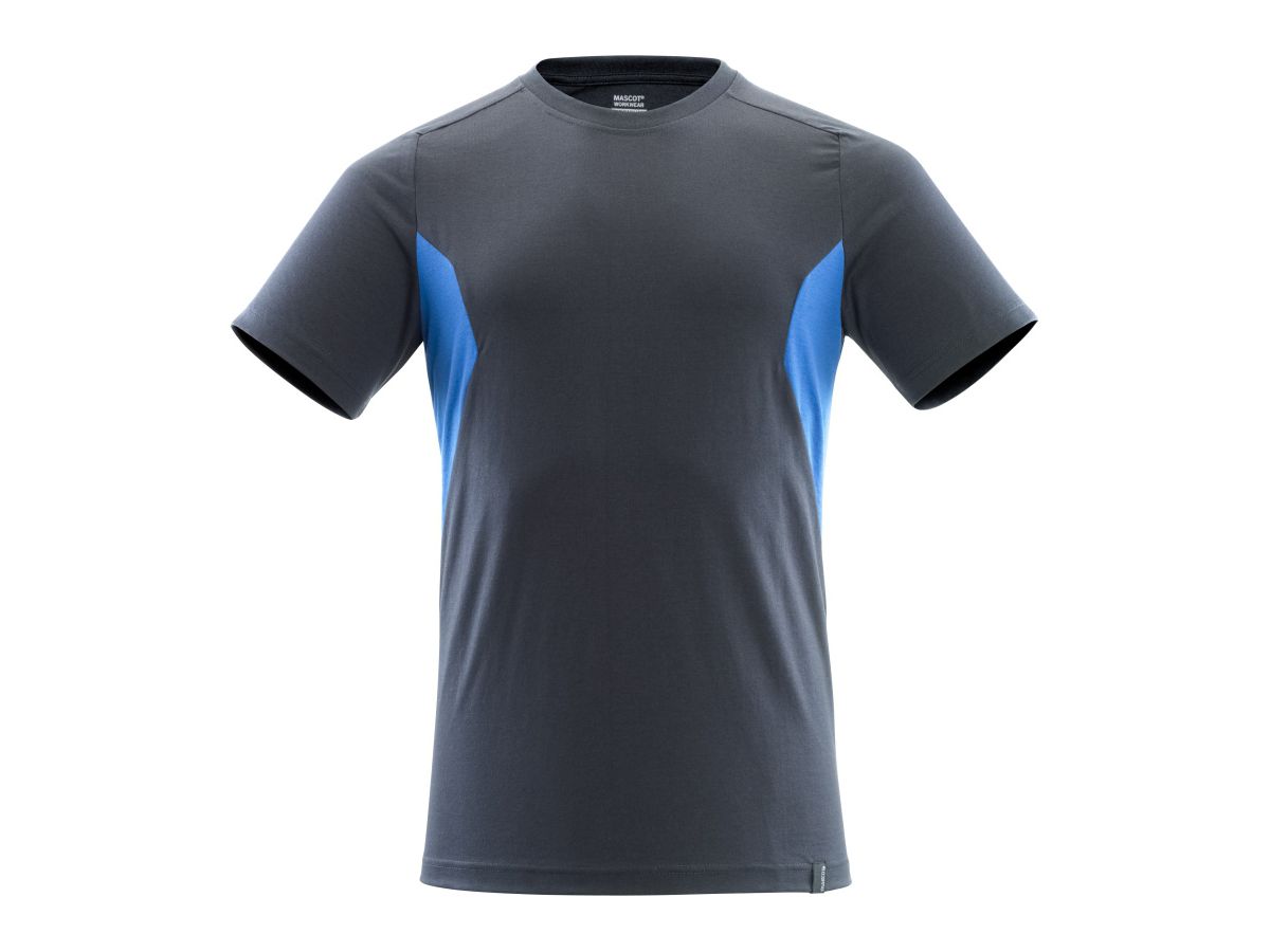 T-Shirt moderne passform Gr. XL ONE - schwarzblau/azurblau, 100% CO