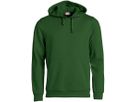 CLIQUE BASIC Hoody, flaschengrün Gr. XS - 80% Polyest. 20% Baumw. 300 g/m2