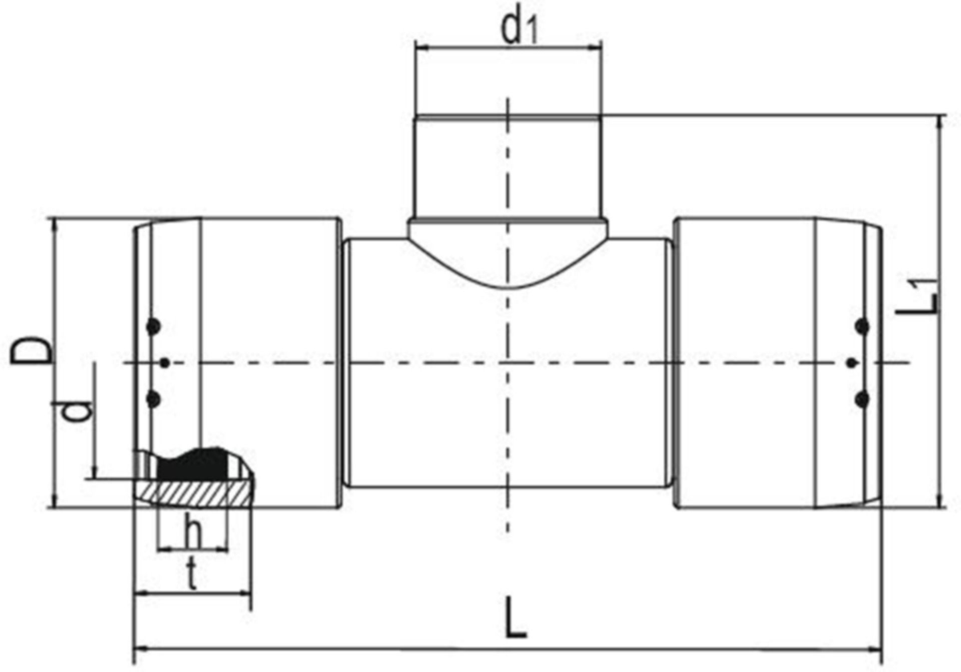 T-Stücke ALIAXIS FRIALEN XL TA RED - PE100 S-5 SDR 11 PN 16
