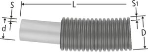 Optiflex Flowpress-Rohr formstabil - in Schutzrohr, PE-XC