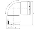 Winkel 90° ALIAXIS FRIALEN W90 XL - d 250 mm