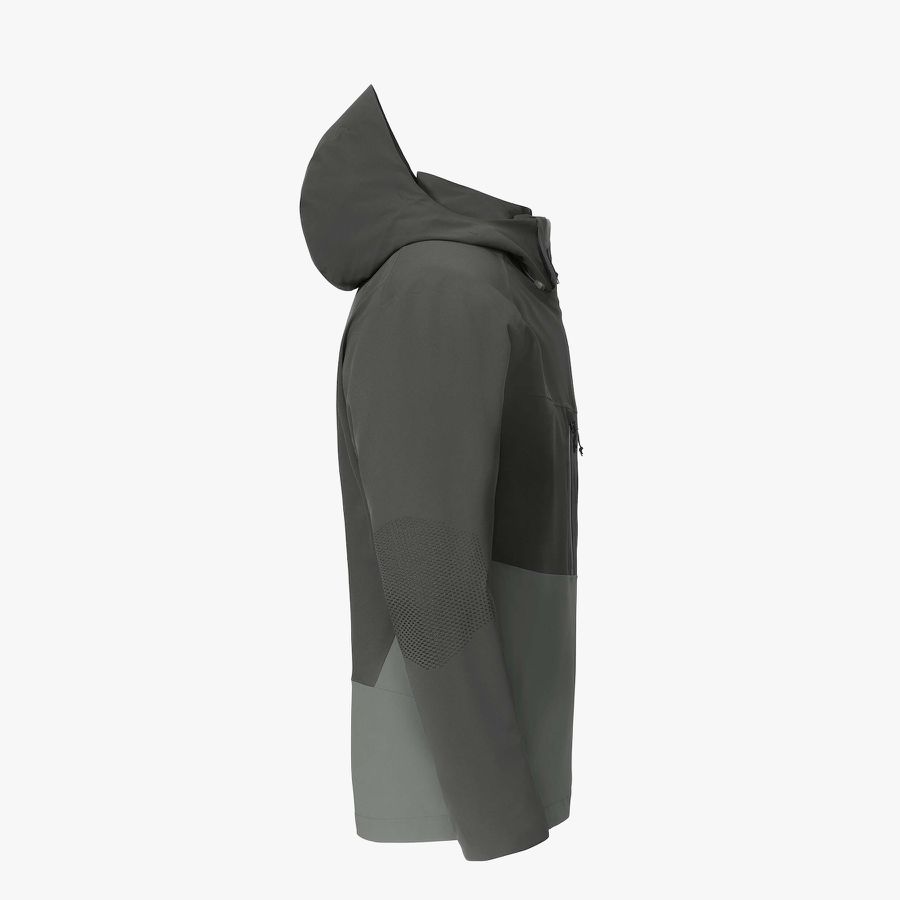 Wetterschutzjacke Zipln Herren Gr. XL - 88%Nylon 12%Elasthan, grau