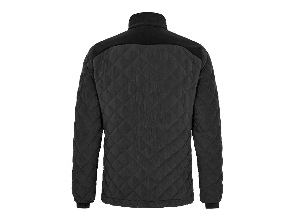 ENTIRE Gesteppte Fleecejacke Gr. 2XL - Anthrazitgrau/Schwarz