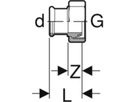 Anschlussverschraubung Gas konisch - dichtend 28/11/8"