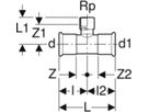 MPF-Tee Gas Abgang IG 28-3/4-28 mm