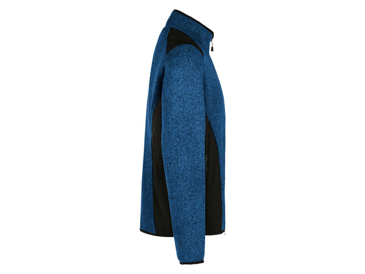 Strickfleecejacke Dawson, Gr. S - royalblau meliert