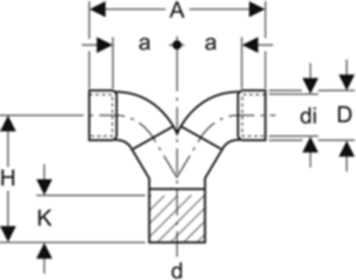 Geberit PE Wandklosett-Doppelbogen 180°