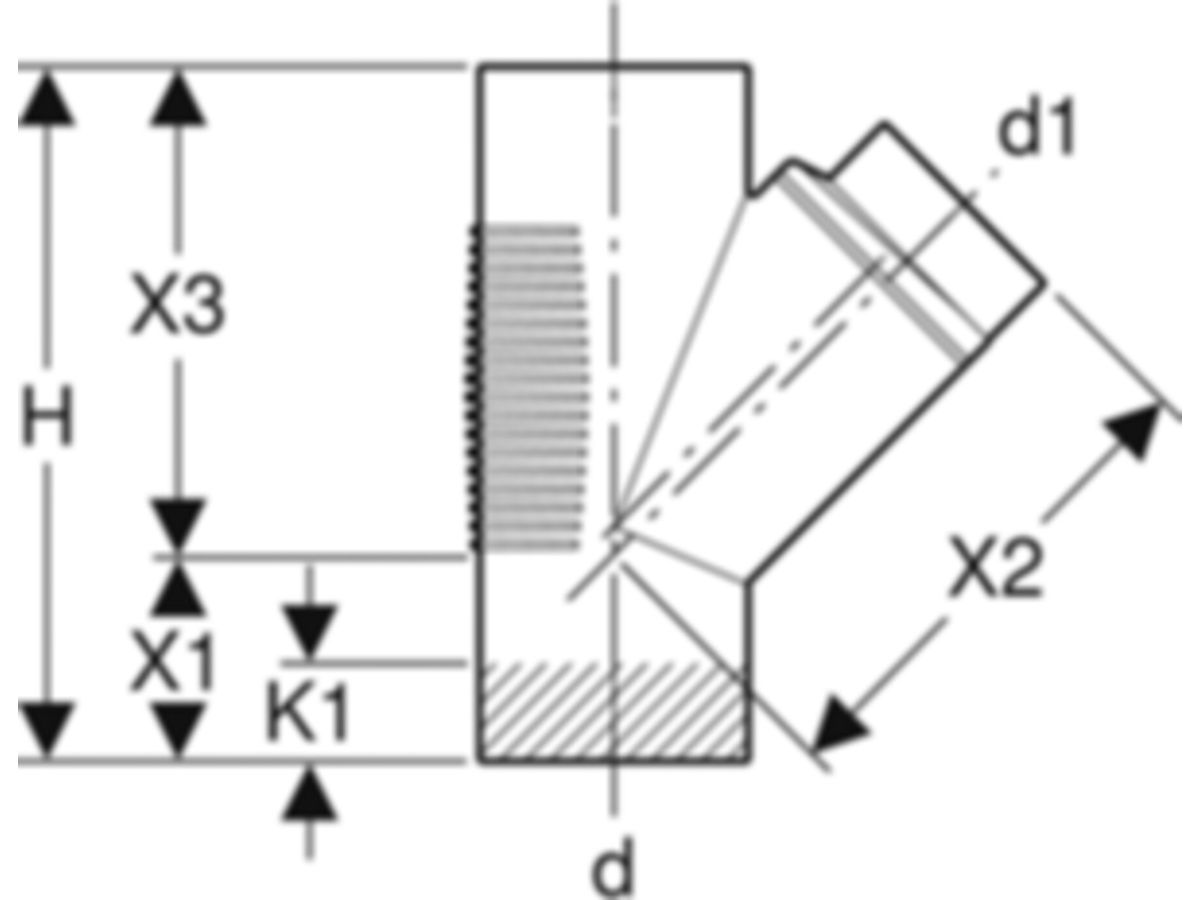 Geberit-Silent Abzweig 45° 135/135