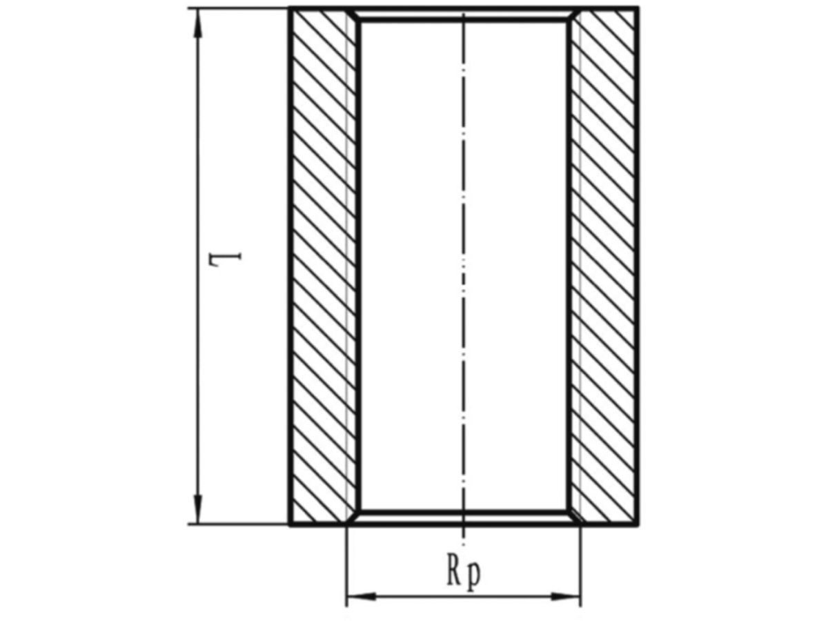 Rohrmuffen schwarz lang  3/8"- 60 mm - DIN 2986