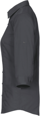 Bluse Vario-¾-Arm Perf. Gr. S, anthrazit - 50% Baumwolle, 50% Polyester, 120 g/m²