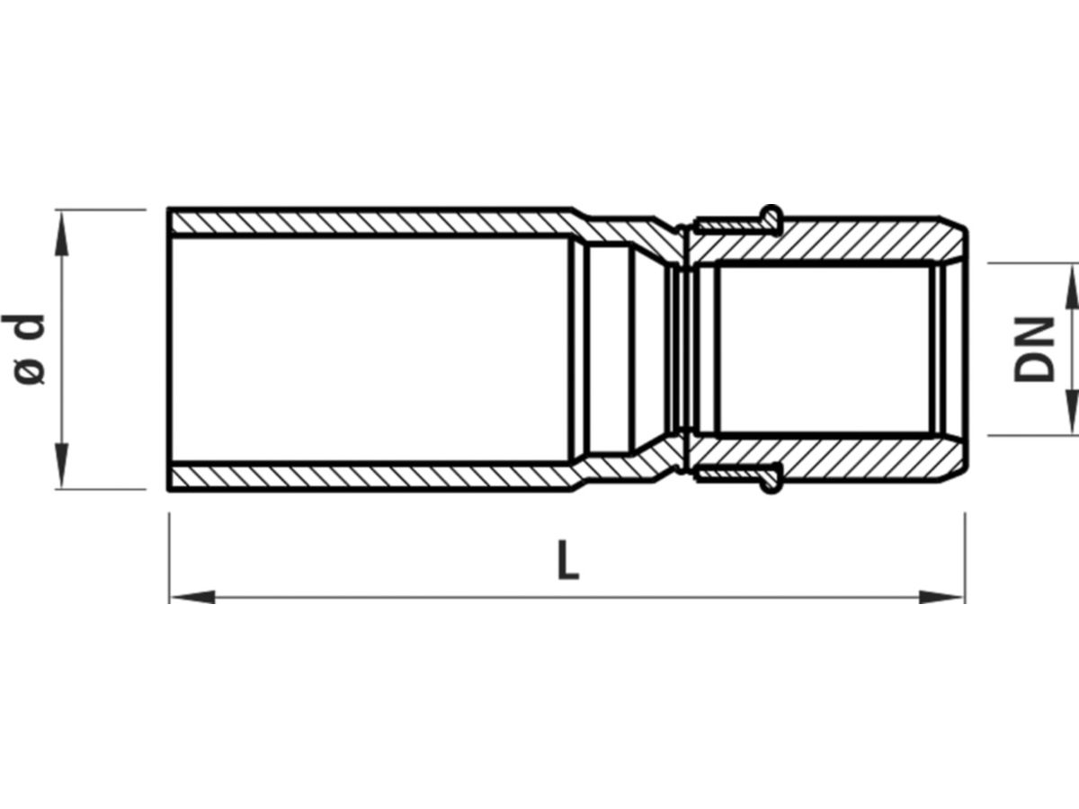 PE-Anschweissende BLS, PE 100, SDR 11 - 4522