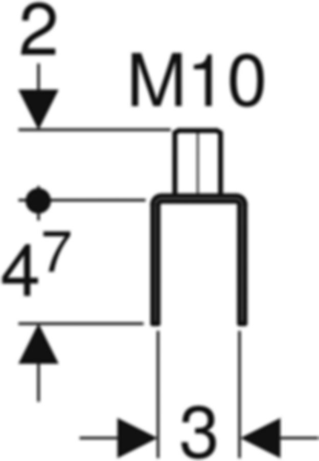 Geberit PluviaFix Aufhängeelement - zur Befestigung von Tragschienen