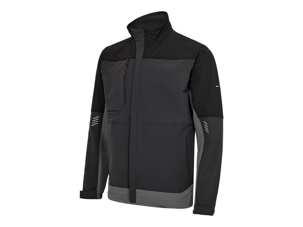 ENTIRE Arbeitsjacke Gr. S - Anthrazitgrau/Schwarz, 4-Wege-Stretch