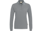Damen-Longsl.-Polosh. Perf. XL grau mel. - 50% Baumwolle, 50% Polyester, 220 g/m²