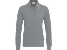 Damen-Longsl.-Polosh. Perf. M grau mel. - 50% Baumwolle, 50% Polyester, 220 g/m²