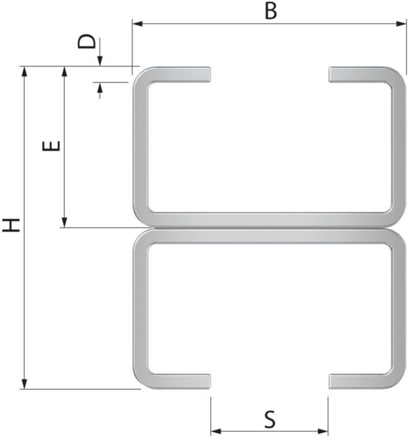 Montageschiene FLAMCO R0 HxB 18x28 mm - à 2 m, verzinkt