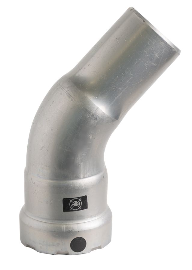 Optifitt-Press-Bogen 45° - mit Einsteckende