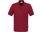 Pocket-Poloshirt Perf. Gr. XL, weinrot - 50% Baumwolle, 50% Polyester, 200 g/m²