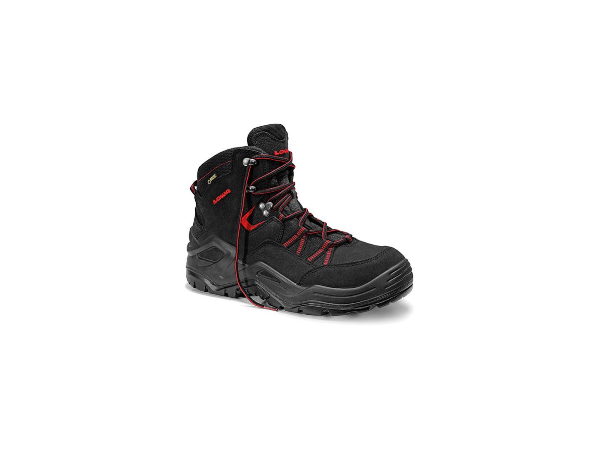 BOREAS WORK GTX MID S3, schw/r, Gr. 41 - schwarz/rot