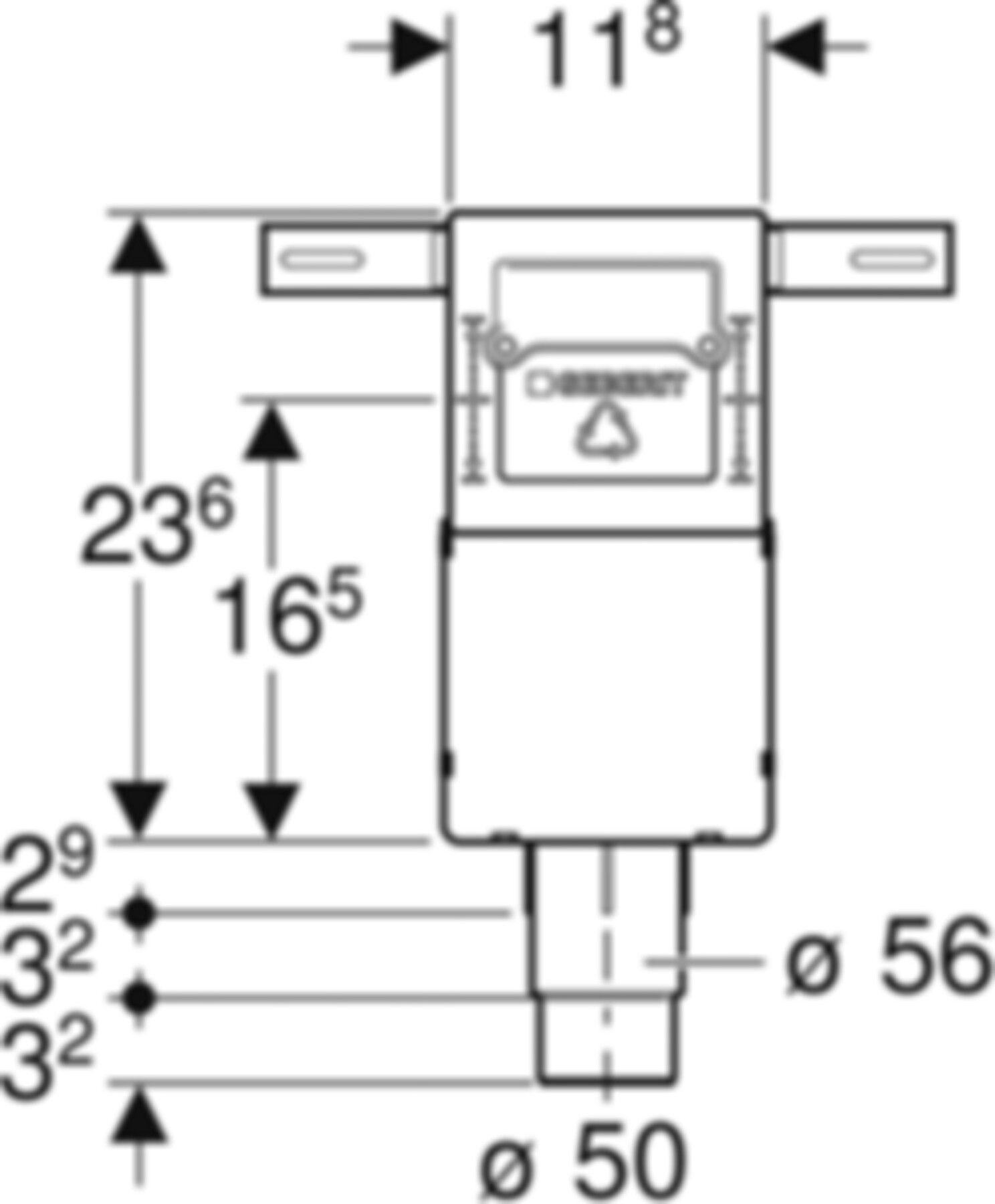 Geberit PE Wandeinbaukasten - zu Unterputz-Sifon