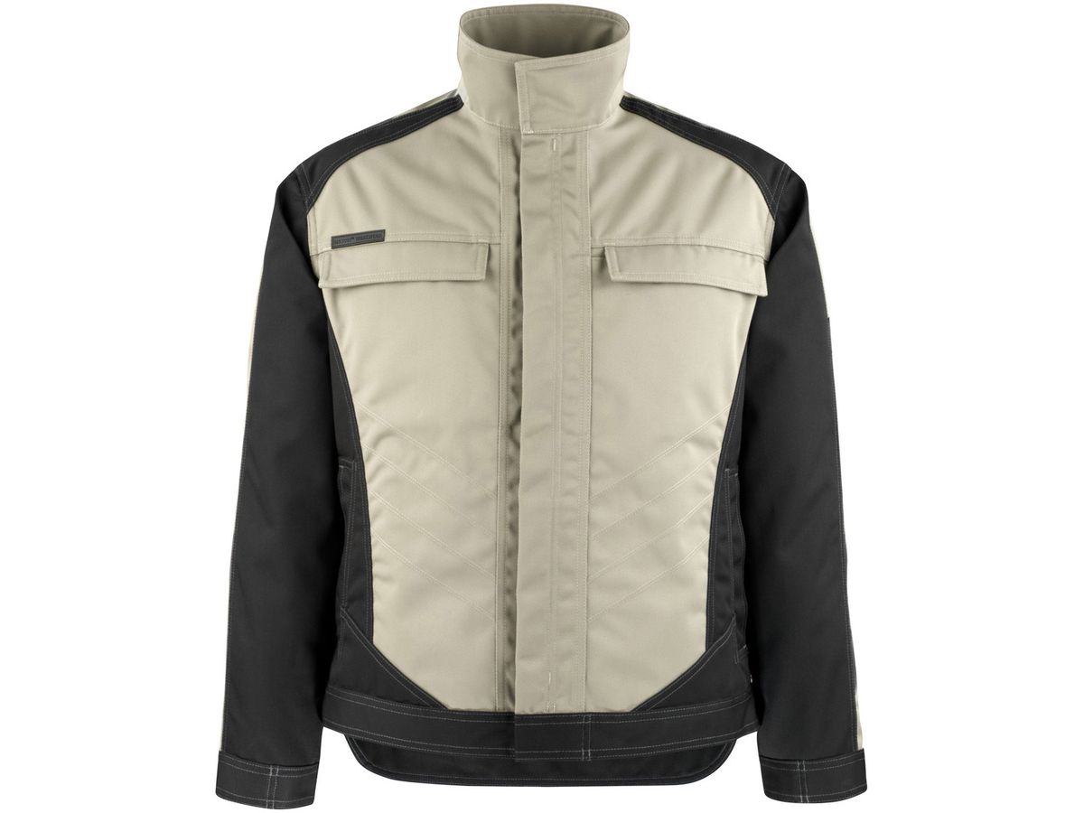 Mainz Arbeitsjacke hellkhaki-schwarz - 70% polyester / 30% tencel, Grösse L