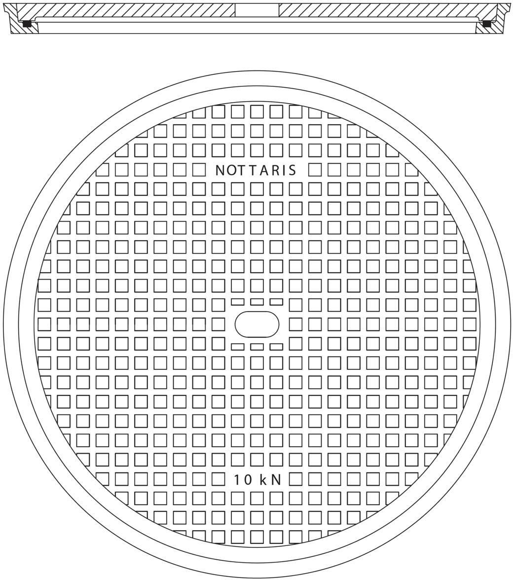 Schachtabdeckung Fig. 20P, 10kN - mit Pickelloch