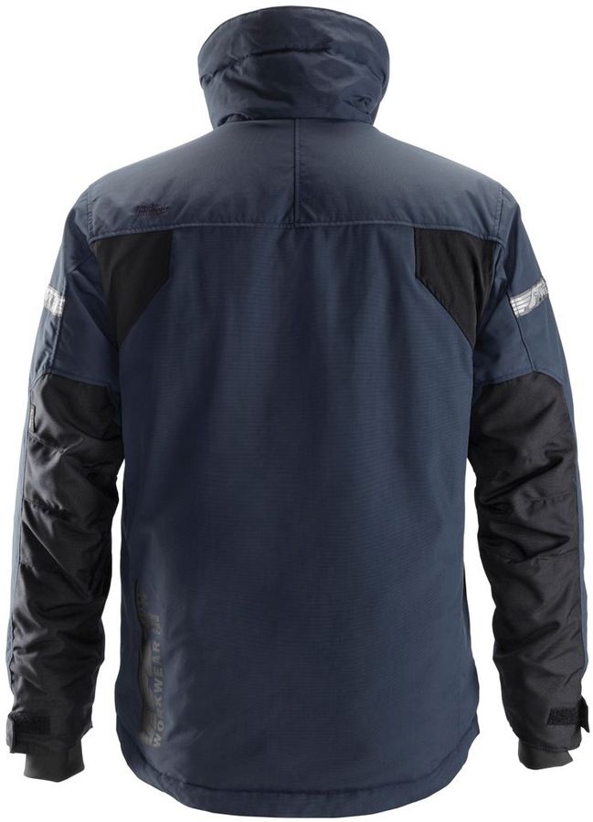 Allround Work gefütterte Jacke, Gr. S - marineblau/schwarz, 100% PES, 220 g/m²