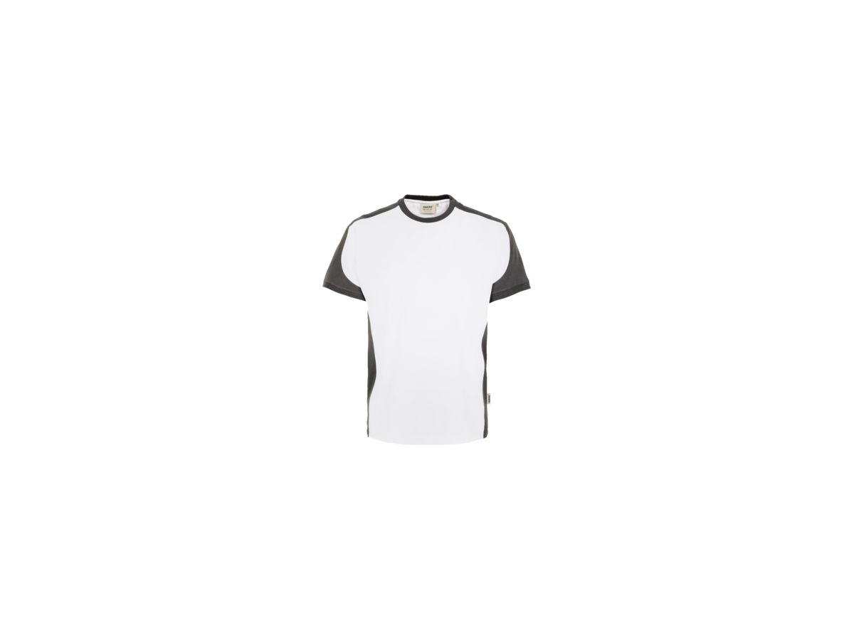 T-Shirt Contrast Perf. 3XL weiss/anth. - 50% Baumwolle, 50% Polyester, 160 g/m²