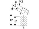 Geberit-Bogen m.L.Schenkel 45° 110