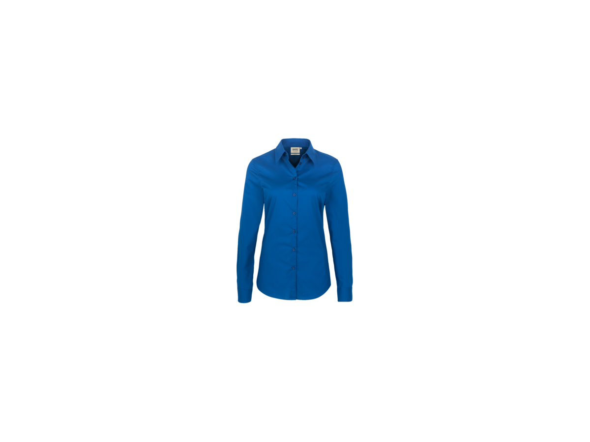 Bluse 1/1-Arm Perf. Gr. 2XL, royalblau - 50% Baumwolle, 50% Polyester